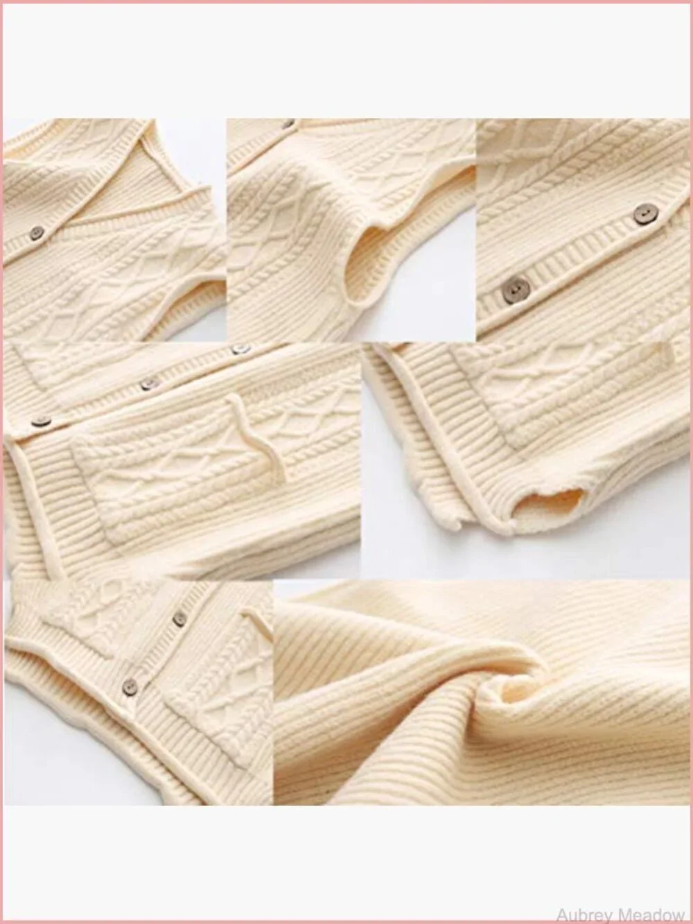 Women's Sleeveless Cardigan Vest with Pockets, Knit Button Down